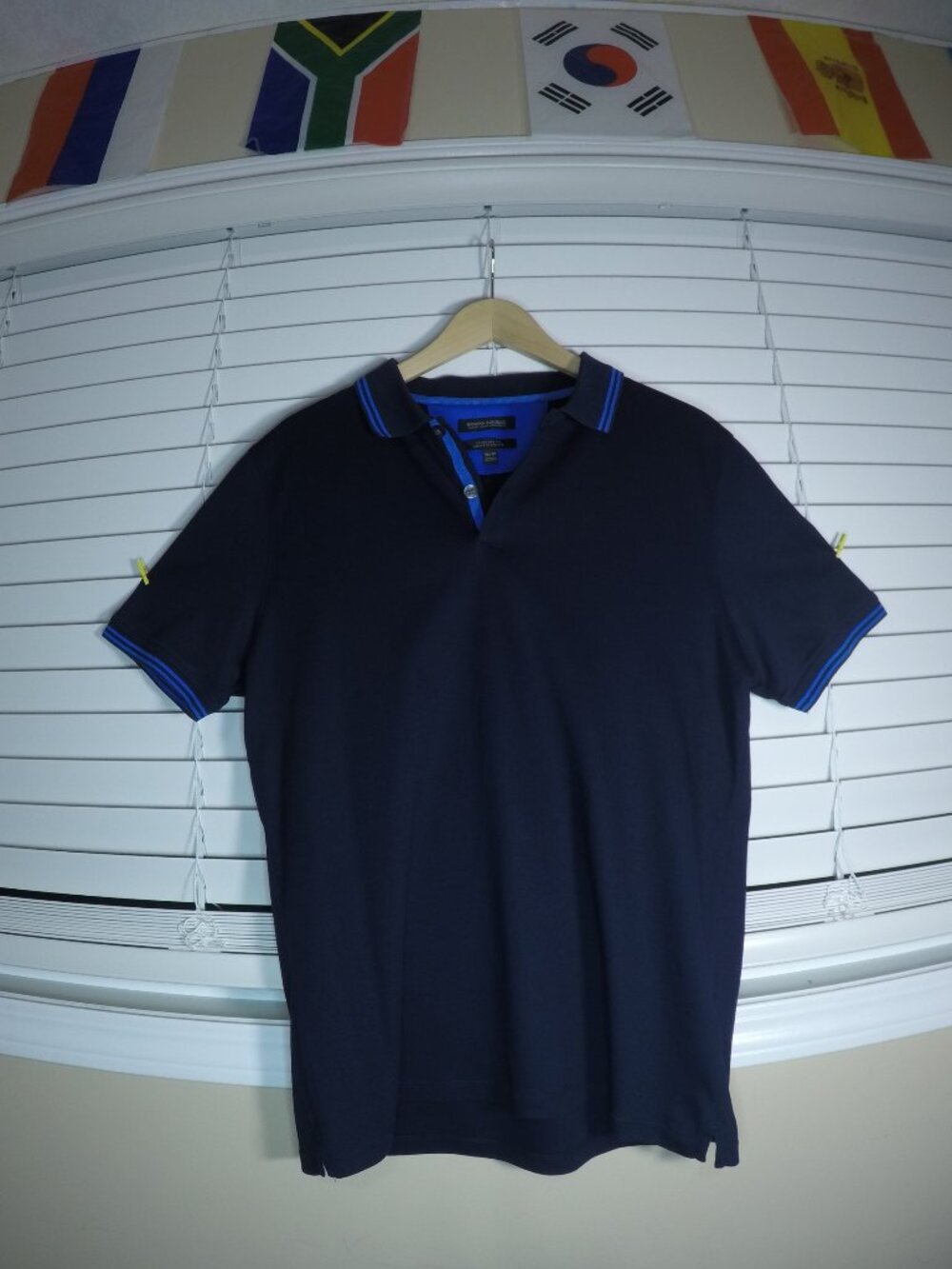 Banana Republic Navy Polo Shirt Men's M Contrast Trim